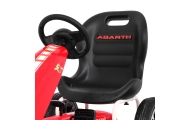 ABARTH pedalinis kartingas vaikams Raudonas + EVA ratai + Rankinis stabdis + Laisvasis ratas-Judėjimui, Minami kartingai-e-vaika