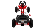 "Champion" pedalinis kartingas vaikams 3+ Raudona + Pripučiamos padangos + Reguliuojama sėdynė + Rankinis stabdis-Judėjimui, Min