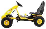 "Champion" pedalinis kartingas vaikams 3+ Geltonas + Pripučiamos padangos + Reguliuojama sėdynė + Rankinis stabdis-Judėjimui, Mi