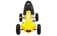 Gokart Champion na pedały dla dzieci 3+ Żółty + Pompowane opony + Regulowane siedzisko + Ręczny hamulec