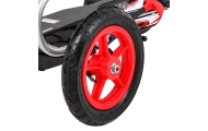 Gokart Full Ahead AIR na pedały dla dzieci 3+ Czerwony + Regulacja siedziska + Pompowane koła + Hamulec ręczny