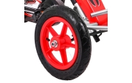 Gokart Full Ahead AIR na pedały dla dzieci 3+ Czerwony + Regulacja siedziska + Pompowane koła + Hamulec ręczny
