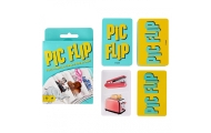 Loginis kortų žaidimas "Pic Flip" 7+ vaikams Asociatyvinis žaidimas + 110 paveikslėlių kortelių