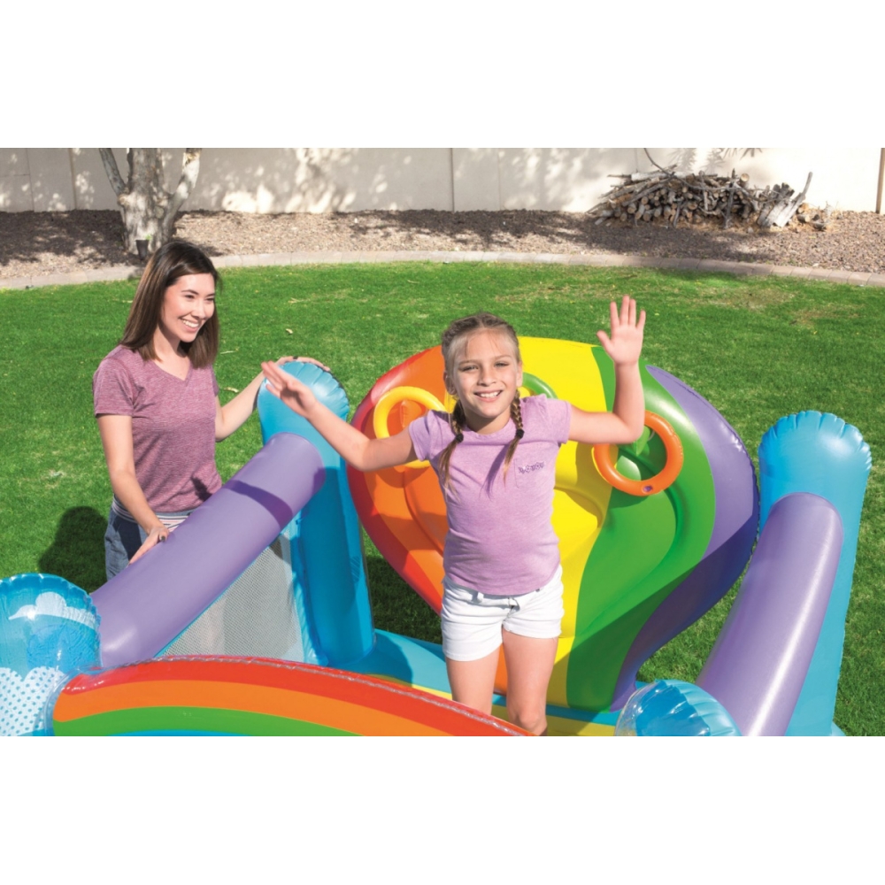 Pripučiamas batutas BESTWAY 175 x 173 x 137 cm-Žaislai, Lauko žaislai, Batutai, Pripučiami batutai-e-vaikas