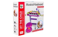 Różowy zestaw muzyczny Keyboard + Werble + Mikrofon dla dzieci 3+ Światła + Dźwięki 2 oktawy