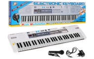 Biały Keyboard dla dzieci 5+ Mikrofon + Nagrywanie + Głośniki Stereo - model nr 008