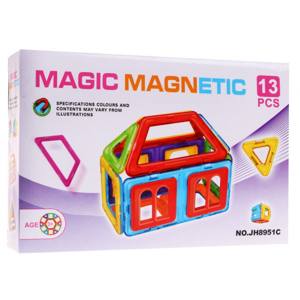 Mini magnetinis konstruktorius, 13 vnt, 3+