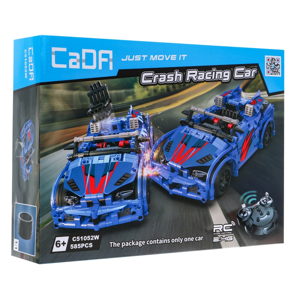 Konstruktorius CaDA nuotoliniu būdu valdomas Crush Racing Car lenktyninis automobilis 6+, 585 el.