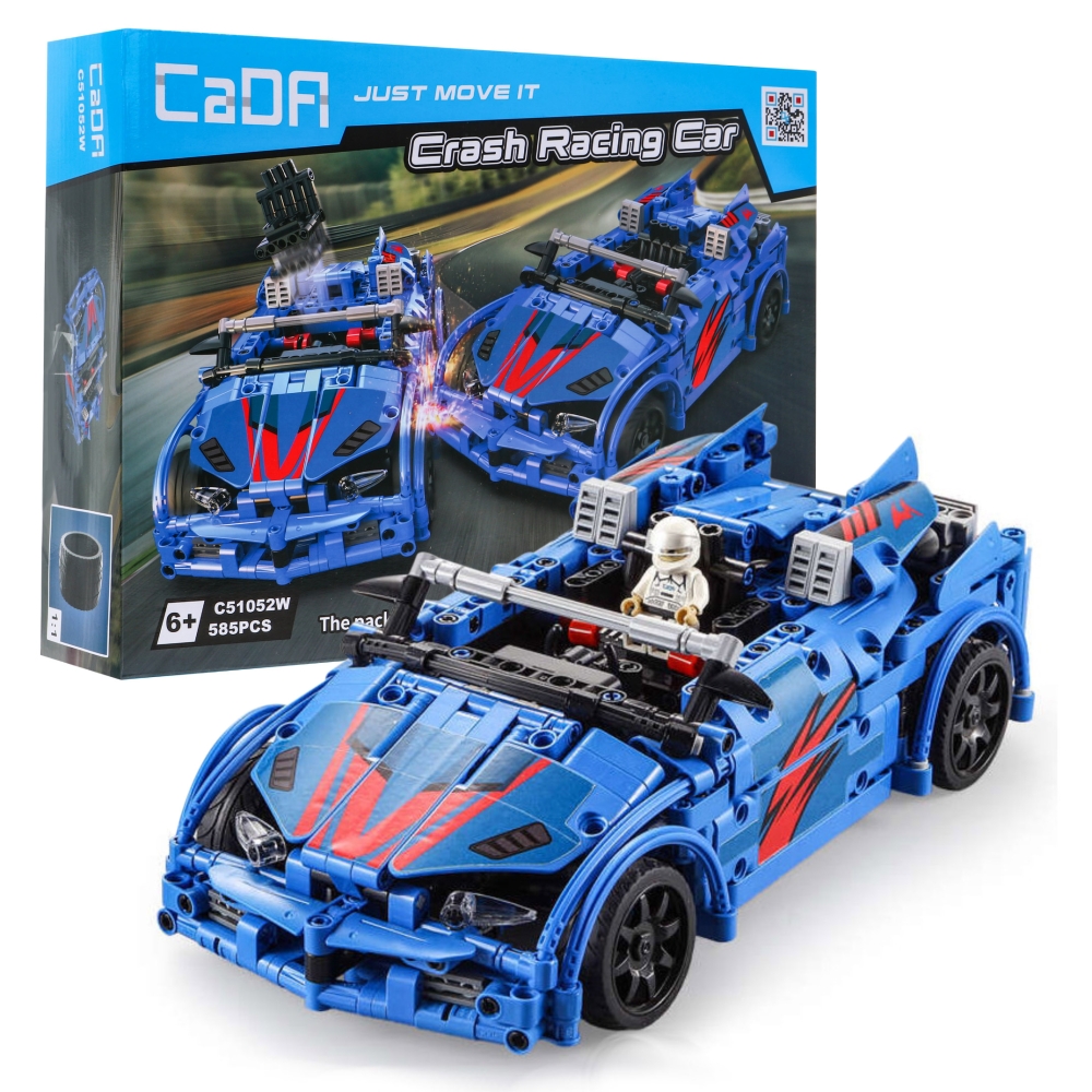 Konstruktorius CaDA nuotoliniu būdu valdomas Crush Racing Car lenktyninis automobilis 6+, 585 el.