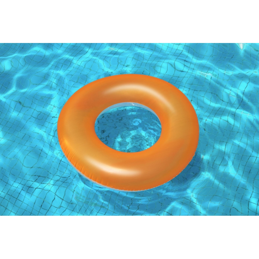 Dmuchane Koło do pływania dla dzieci 10+ Neon Pomarańczowy BESTWAY 91cm