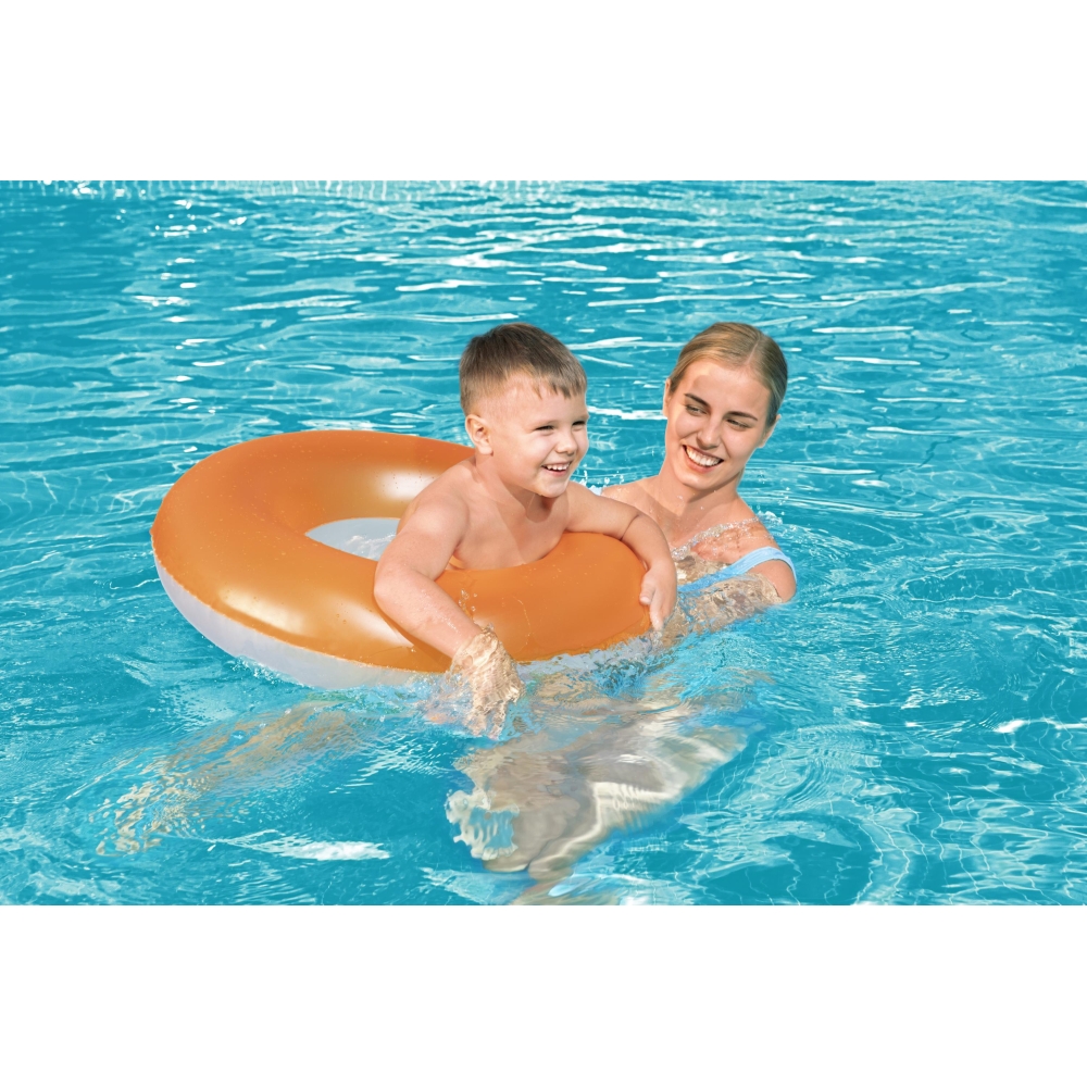 Vaikams skirtas plaukimo ratas „Neon Orange“ BESTWAY, 76 cm-Žaislai, Lauko žaislai, Pripučiami ratai, žaislai, čiužiniai-e-vaika