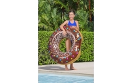 Didelis plaukimo ratas vaikams „Donut“ (rudos spalvos) BESTWAY, 107 cm, vinilo-Žaislai, Lauko žaislai, Pripučiami ratai, žaislai
