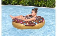 Didelis plaukimo ratas vaikams „Donut“ (rudos spalvos) BESTWAY, 107 cm, vinilo-Žaislai, Lauko žaislai, Pripučiami ratai, žaislai