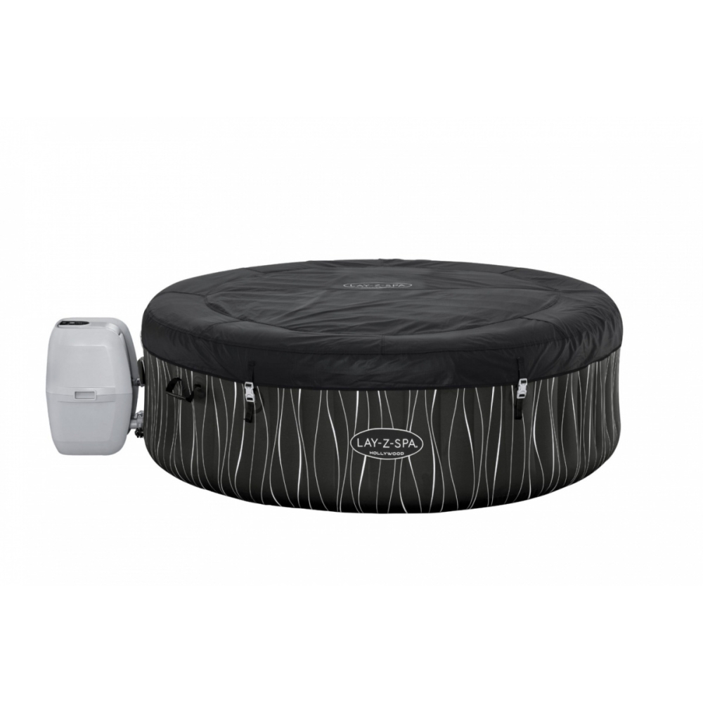 Sūkurinė vonia Hollywood Lay-Z-Spa AirJet Home Spa BESTWAY 6 asmenų SPA + LED + 4 pagalvėlės