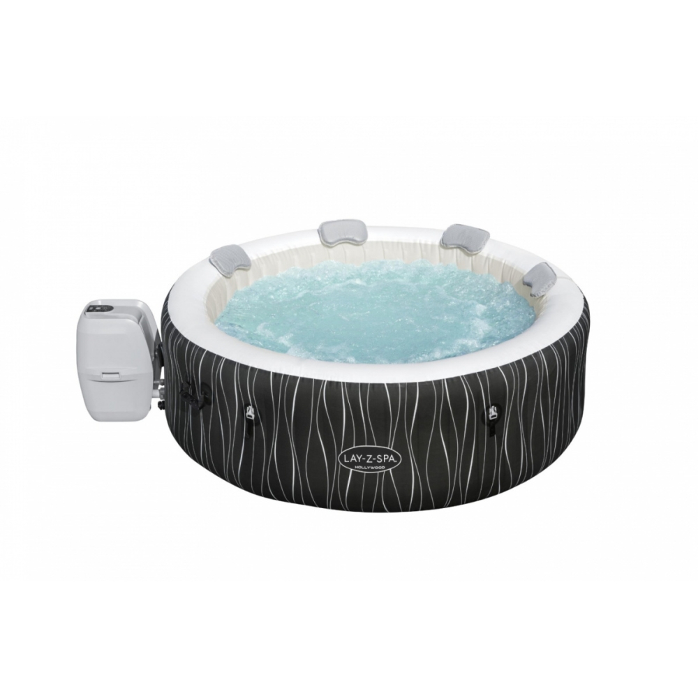 Sūkurinė vonia Hollywood Lay-Z-Spa AirJet Home Spa BESTWAY 6 asmenų SPA + LED + 4 pagalvėlės