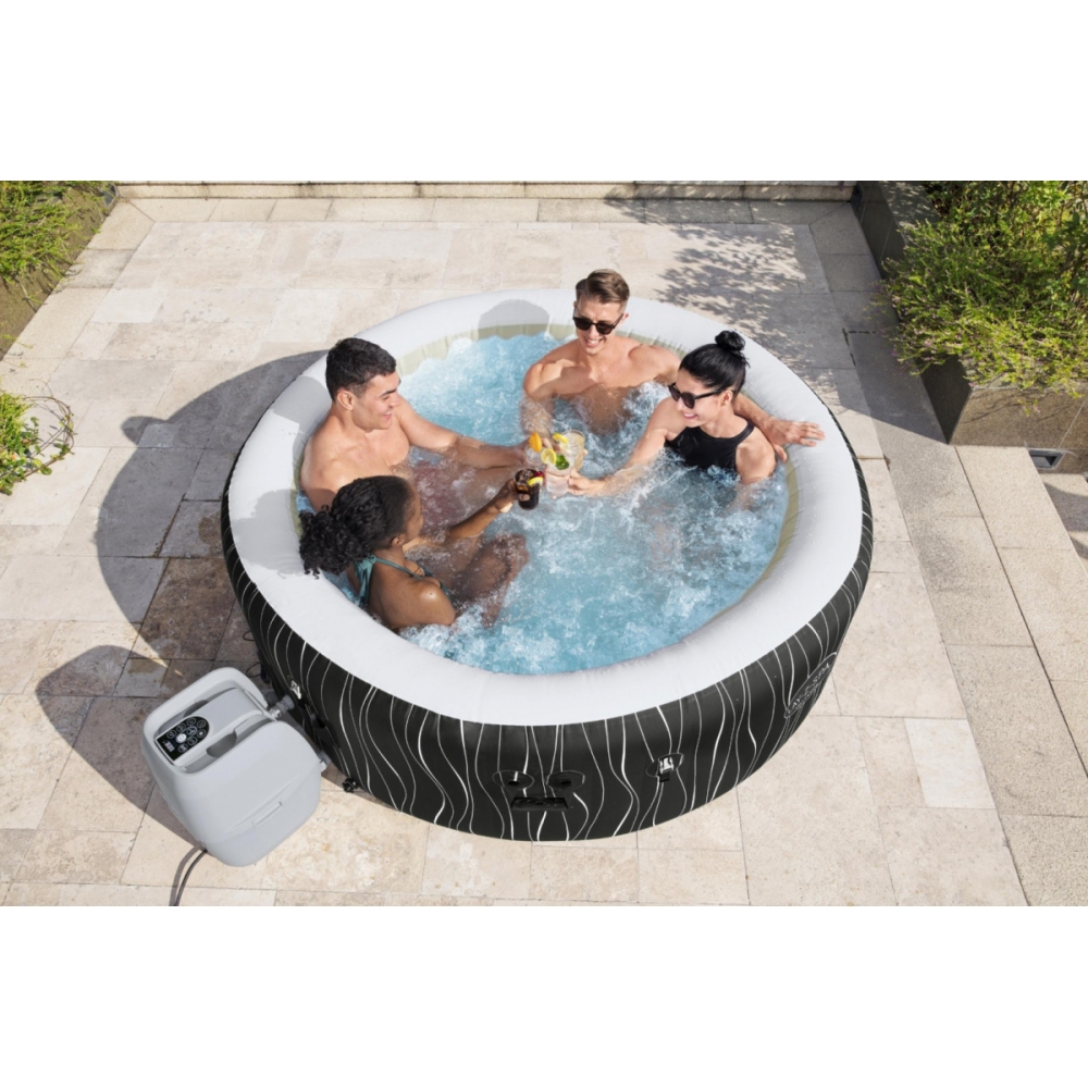 Sūkurinė vonia Hollywood Lay-Z-Spa AirJet Home Spa BESTWAY 6 asmenų SPA + LED + 4 pagalvėlės