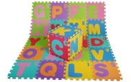 Puzzle piankowe Litery dla dzieci 3+ Pianka EVA + Wielkie Małe litery Alfabet + Mata podłogowa