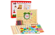 Medinė magnetinė lenta vaikams 3+ Edukacinis rinkinys + priedai