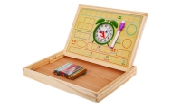 Medinė magnetinė lenta vaikams 3+ Edukacinis rinkinys + priedai