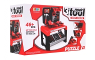 Vaikų kompaktiškos dirbtuvės 3+ "Little DIY" rinkinys 46 el. + įrankiai + priedai