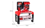 Vaikų kompaktiškos dirbtuvės 3+ "Little DIY" rinkinys 46 el. + įrankiai + priedai