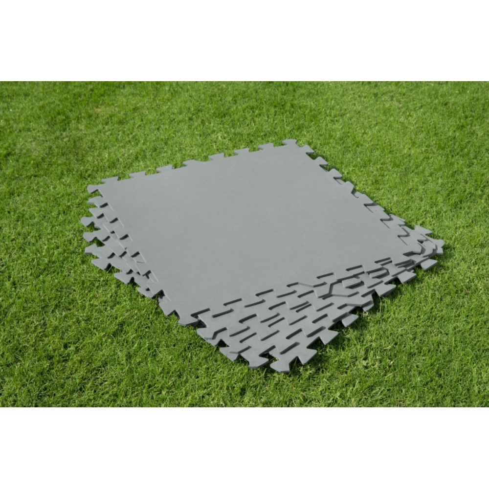 Putų kilimėlis sodo baseinui BESTWAY, pilkos spalvos, 9 vnt, 50x50 cm