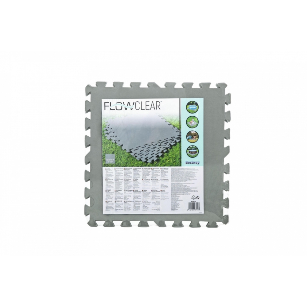 Piankowa Mata pod basen ogrodowy Szary 9 szt. 50x50cm BESTWAY