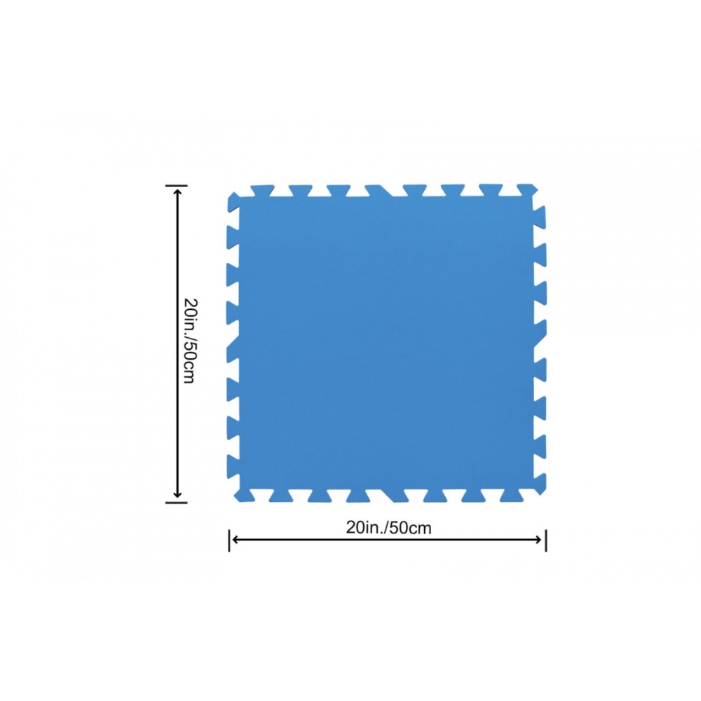 Piankowa Mata pod basen ogrodowy Niebieski 9 szt. 50x50cm BESTWAY