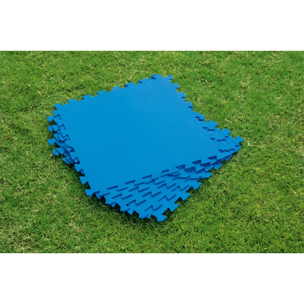 Piankowa Mata pod basen ogrodowy Niebieski 9 szt. 50x50cm BESTWAY