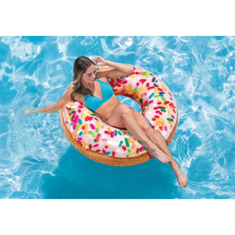Pripučiamas plaukimo ratas INTEX Donut, 114 cm-Žaislai, Lauko žaislai, Pripučiami ratai, žaislai, čiužiniai-e-vaikas