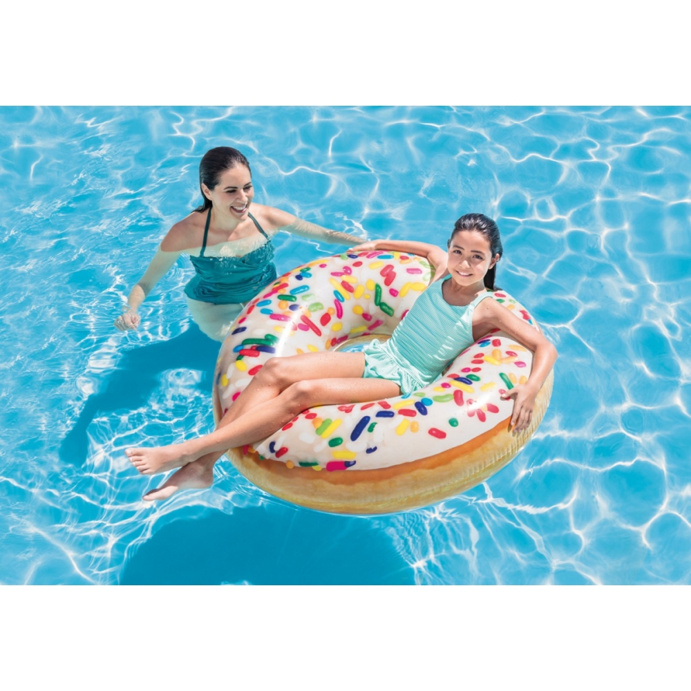 Pripučiamas plaukimo ratas INTEX Donut, 114 cm-Žaislai, Lauko žaislai, Pripučiami ratai, žaislai, čiužiniai-e-vaikas