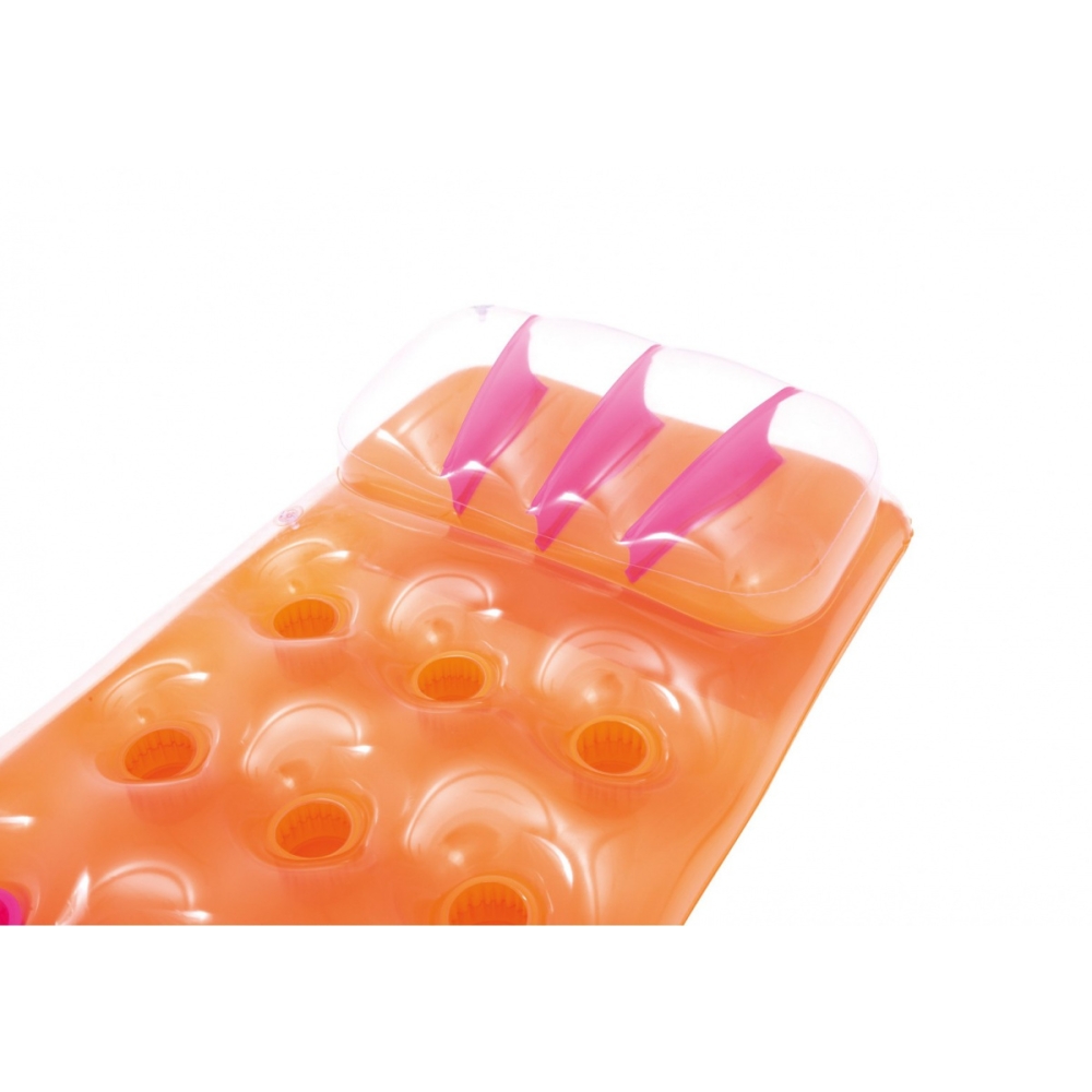 Neoninis paplūdimio čiužinys „BESTWAY“, oranžinis, 188 x 71 cm + remonto rinkinys-Žaislai, Lauko žaislai, Pripučiami ratai, žais