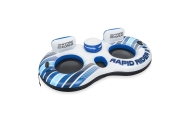 BESTWAY 240x122x50cm pripučiamas plaukimo čiužinys 2 asmenims + atlošai + laikymo skyriai