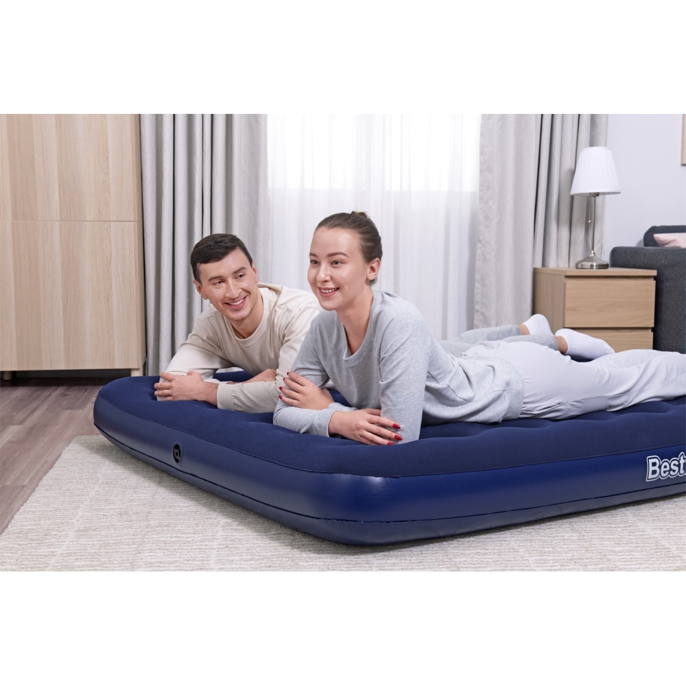 BESTWAY 203x152x22cm pripučiamas 2 asmenų kelioninis miegamasis čiužinys + remonto rinkinys-Namai, laisvalaikis, turizmas, Pripu