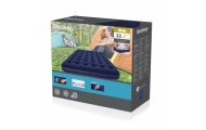 Dmuchany Materac turystyczny do spania 2-osobowy flokowany BESTWAY 203x152x22cm + Zestaw naprawczy