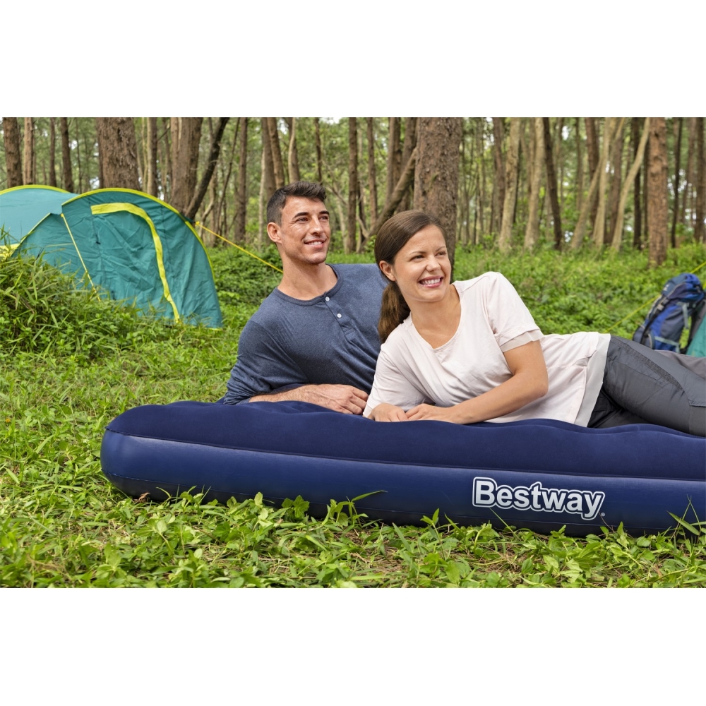 BESTWAY 203x152x22cm pripučiamas 2 asmenų kelioninis miegamasis čiužinys + remonto rinkinys-Namai, laisvalaikis, turizmas, Pripu