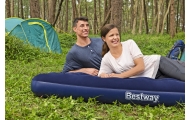 BESTWAY 203x152x22cm pripučiamas 2 asmenų kelioninis miegamasis čiužinys + remonto rinkinys