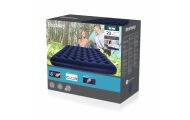 Dmuchany Materac do spania King 2-osobowy flokowany BESTWAY 203x183x22cm + Zestaw naprawczy