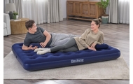 Pripučiamas karalienės 2 asmenų miegamasis čiužinys BESTWAY 203x152x22cm + 2 pagalvės