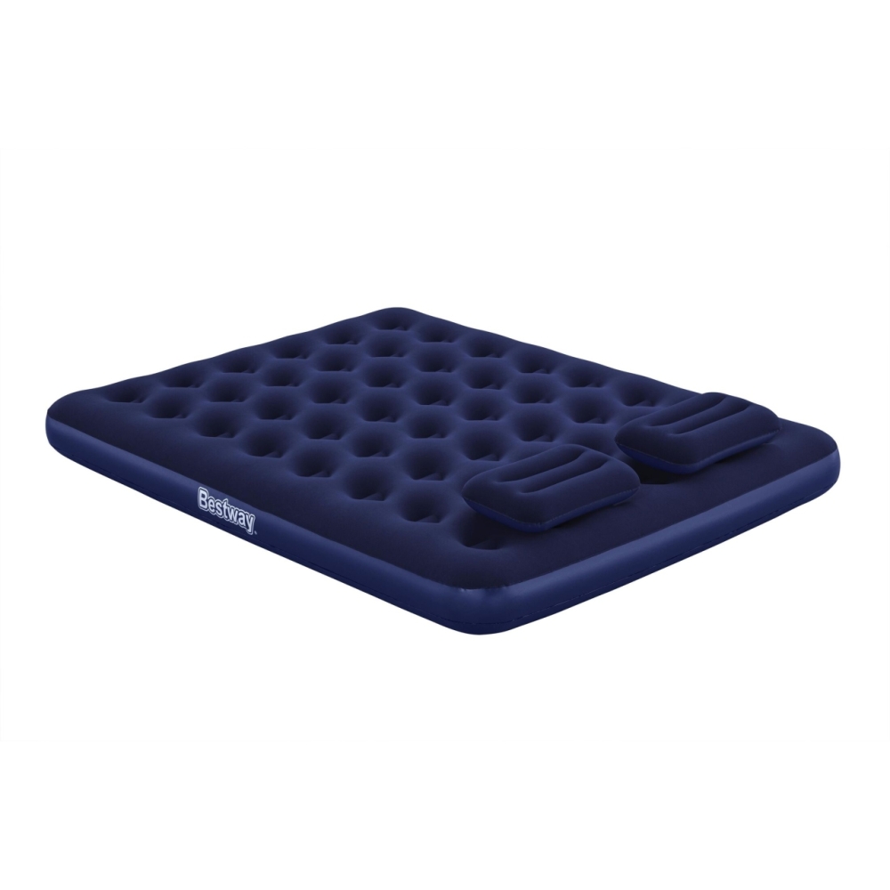 Pripučiamas karalienės 2 asmenų miegamasis čiužinys BESTWAY 203x152x22cm + 2 pagalvės-Namai, laisvalaikis, turizmas, Pripučiami 