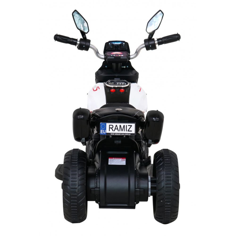 Elektrinis motociklas Fast Tourist, White-Elektromobiliai vaikams, Motociklai-e-vaikas