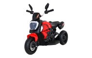 Motorek Fast Tourist na akumulator dla dzieci Czerwony + Audio + Światła + Ekoskóra