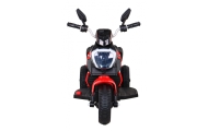 Motorek Fast Tourist na akumulator dla dzieci Czerwony + Audio + Światła + Ekoskóra