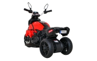 Motorek Fast Tourist na akumulator dla dzieci Czerwony + Audio + Światła + Ekoskóra