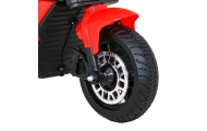 Motorek Fast Tourist na akumulator dla dzieci Czerwony + Audio + Światła + Ekoskóra