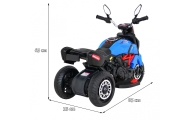 Elektrinis motociklas Fast Tourist, Blue-Elektromobiliai vaikams, Motociklai-e-vaikas