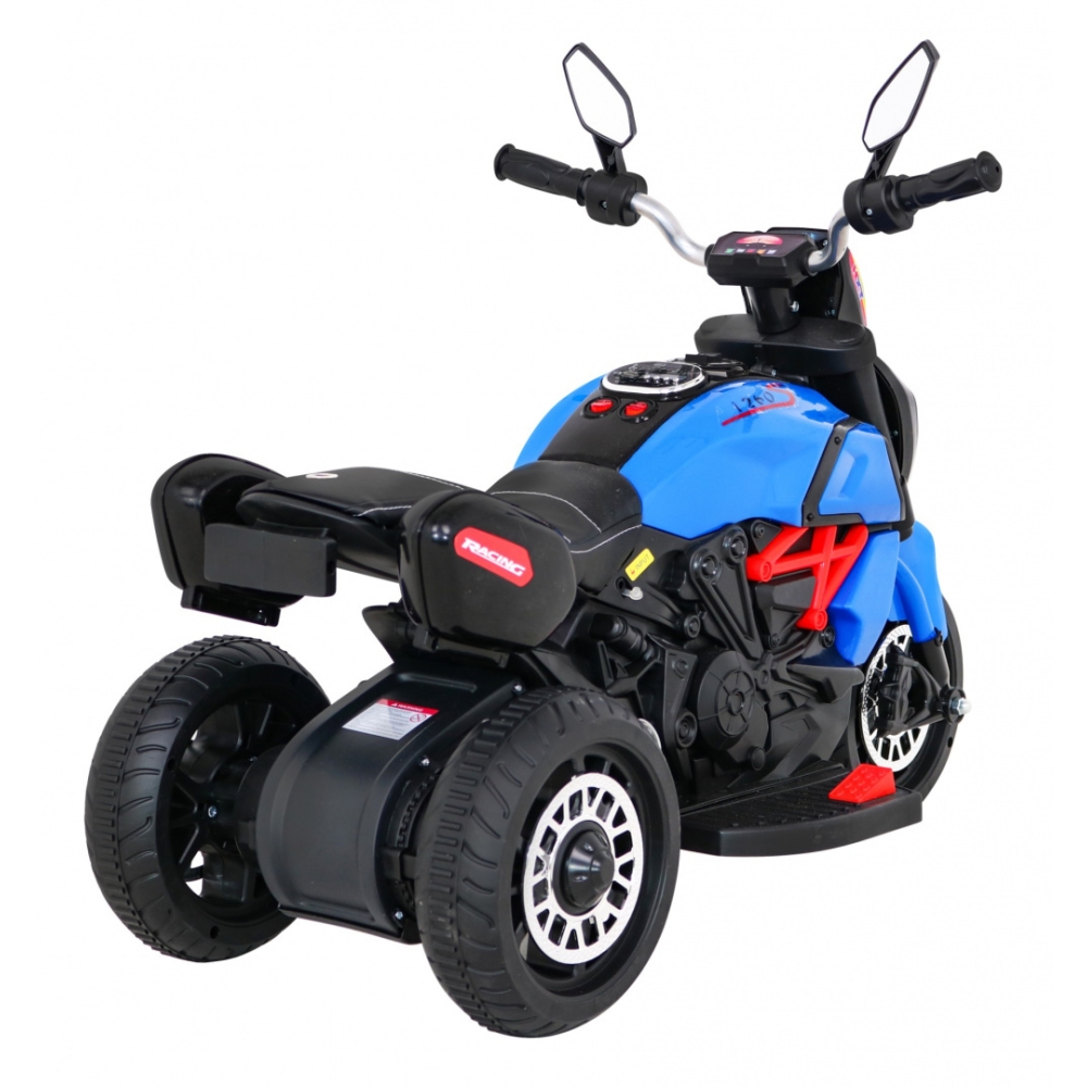 Elektrinis motociklas Fast Tourist, Blue-Elektromobiliai vaikams, Motociklai-e-vaikas