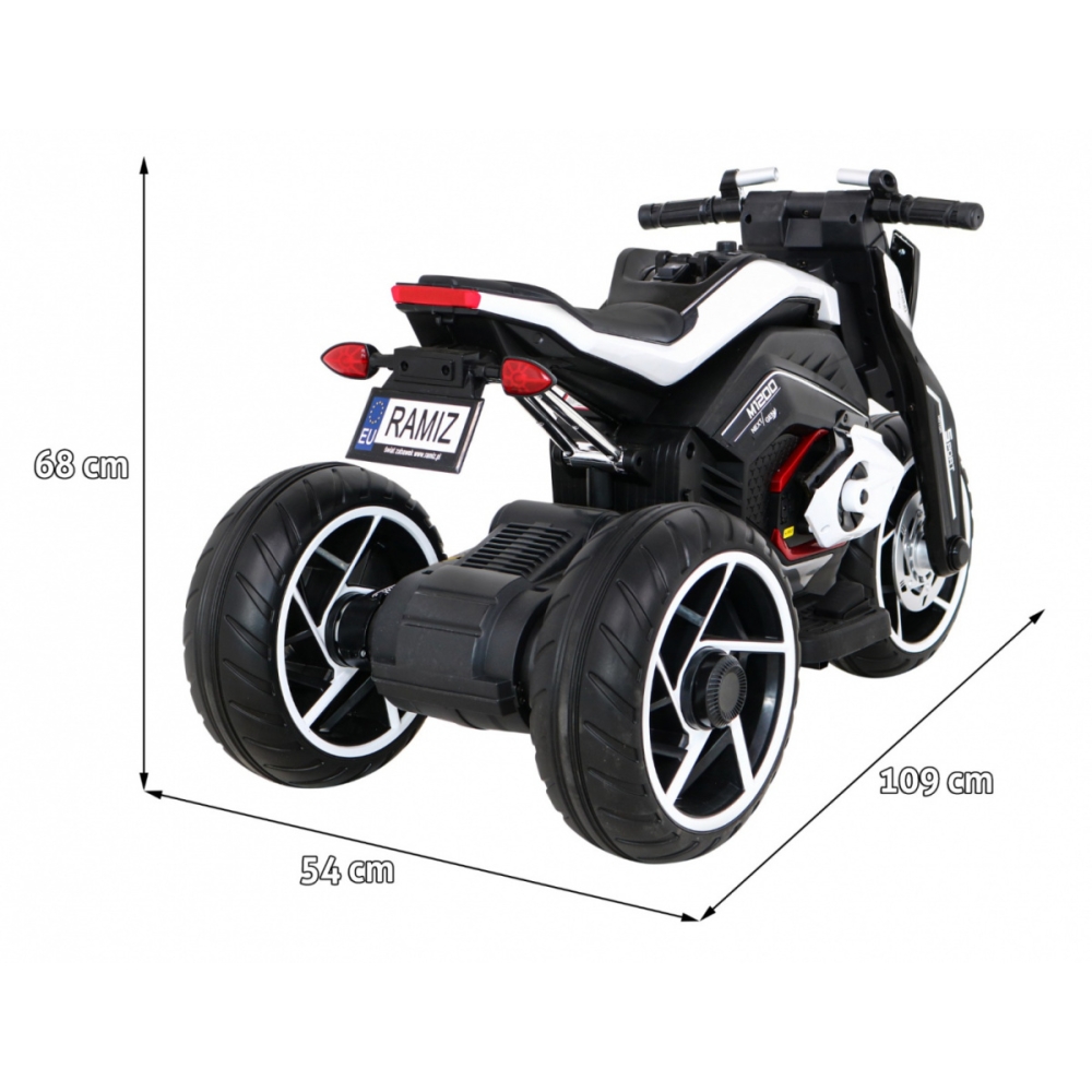Elektrinis motociklas Motor Future, White-Elektromobiliai vaikams, Motociklai-e-vaikas
