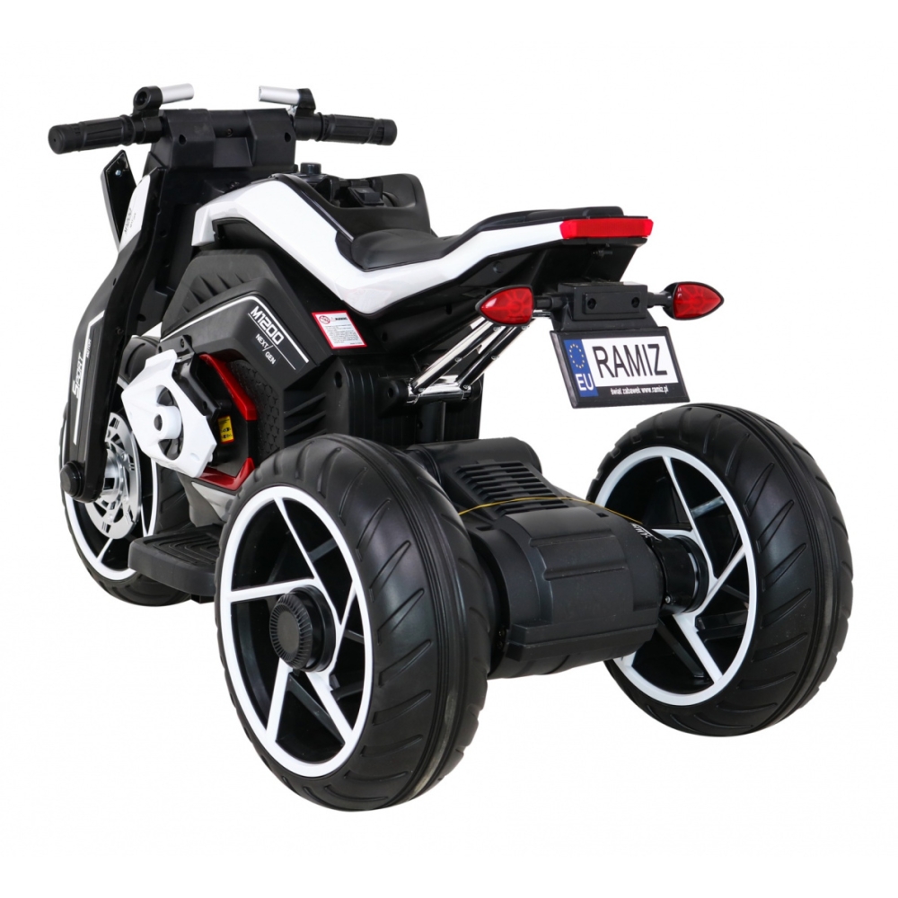 Elektrinis motociklas Motor Future, White-Elektromobiliai vaikams, Motociklai-e-vaikas