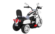 Elektrinis motociklas NightBike Chopperis, White-Elektromobiliai vaikams, Motociklai-e-vaikas